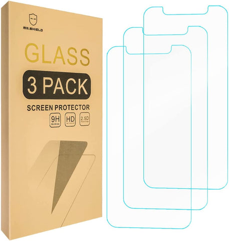 Mr.Shield Screen Protector Compatible with iPhone 12 Mini [Easy Face Recognition Unlock Version] [3 PACK] Tempered Glass Screen Protector
