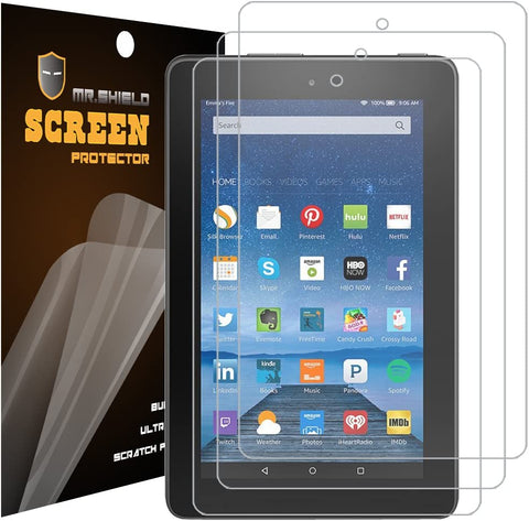 Mr.Shield Designed For Amazon New - Fire Tablet 7" 7 Inch (5th Generation - 2015 Release) Premium Clear Screen Protector [3-PACK] with Lifetime Replacement