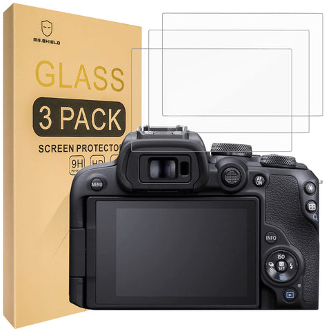 Mr.Shield [3-Pack] Screen Protector For Canon EOS R10 Camera [Tempered Glass] [Japan Glass with 9H Hardness] Screen Protector with Lifetime Replacement
