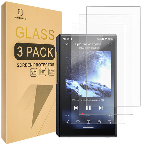 Mr.Shield [3-Pack] Screen Protector For Fiio M11S [Tempered Glass] [Japan Glass with 9H Hardness] Screen Protector with Lifetime Replacement