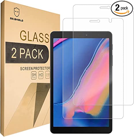 Mr.Shield [2-PACK] Designed For Samsung Galaxy (Tab A 8.0 with S Pen) 2019 Released (LTE) / Galaxy Tab A 8 2019 P200/P205 [Tempered Glass] Screen Protector with Lifetime Replacement