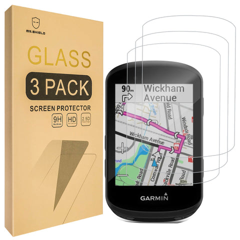 Mr.Shield [3-Pack Screen Protector For Garmin Edge 530 and Edge 830 [Tempered Glass] [Japan Glass with 9H Hardness] Screen Protector Foils with Lifetime Replacement