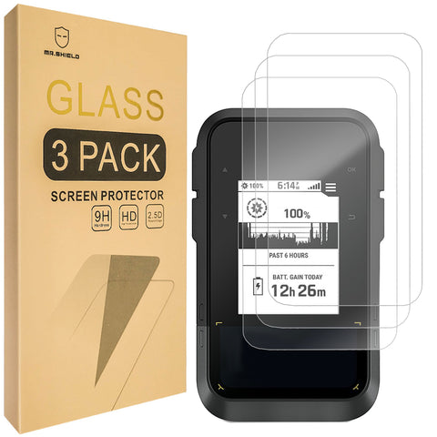 Mr.Shield 3-Pack Screen Protector Compatible with Garmin eTrex Solar [Tempered Glass] [Japan Glass with 9H Hardness]
