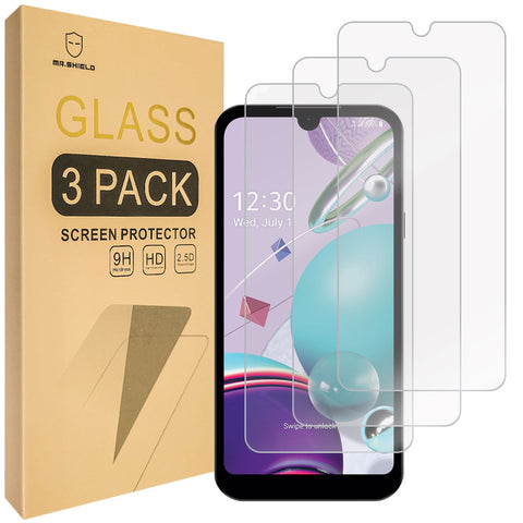 Mr.Shield [3-Pack] Designed For LG Phoenix 5 [Shorter Fit for Case Version] [Tempered Glass] [Japan Glass with 9H Hardness] Screen Protector with Lifetime Replacement