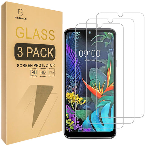 Mr.Shield [3-Pack] Designed For LG Q60 [Tempered Glass] Screen Protector [Japan Glass with 9H Hardness] with Lifetime Replacement