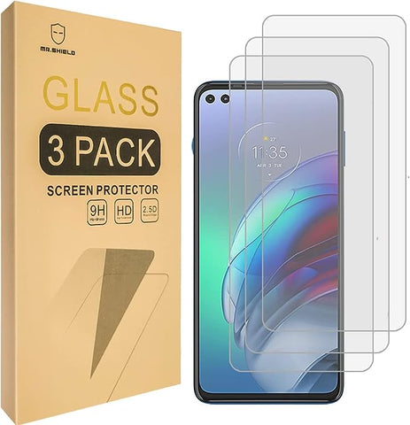 [3-Pack]-Mr.Shield Designed For Motorola (MOTO Edge S) [Tempered Glass] [Japan Glass with 9H Hardness] Screen Protector with Lifetime Replacement…