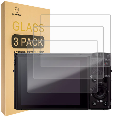 Mr.Shield [3-Pack] Screen Protector For Sony RX100VI RX100V RX100IV RX100III RX100II RX100 Digital Camera [Tempered Glass] [Japan Glass with 9H Hardness] Screen Protector with Lifetime Replacement