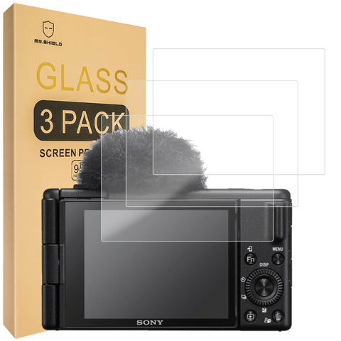 Mr.Shield [3-Pack] Screen Protector For Sony ZV-1 II / ZV1 II Camera [Tempered Glass] [Japan Glass with 9H Hardness] Screen Protector with Lifetime Replacement