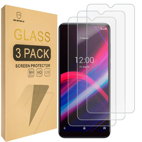 Mr.Shield [3-Pack] Designed For T-Mobile (Revvl 4 Plus) / T-Mobile (Revvl 4+) [270μ Glue Version] [Japan Glass with 9H Hardness] [Tempered Glass] Screen Protector with Lifetime Replacement