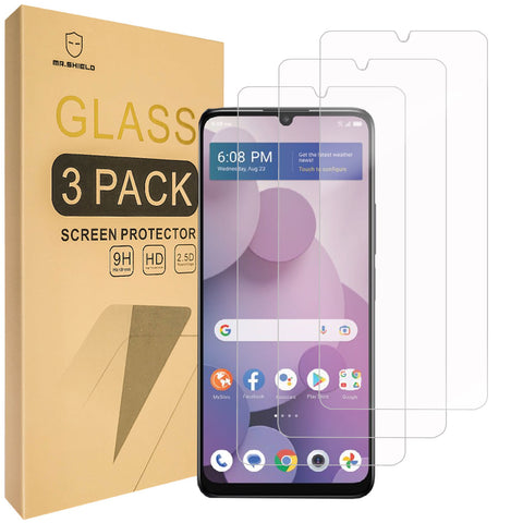 Mr.Shield [3-Pack] Screen Protector For TCL 40T / TCL 40 T [Tempered Glass] [Japan Glass with 9H Hardness] Screen Protector with Lifetime Replacement