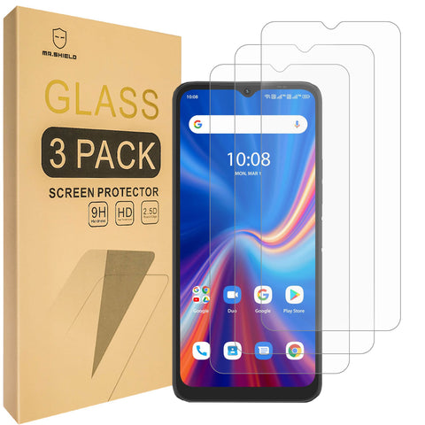Mr.Shield [3-Pack] Screen Protector For UMIDIGI C1 [Tempered Glass] [Japan Glass with 9H Hardness] Screen Protector with Lifetime Replacement