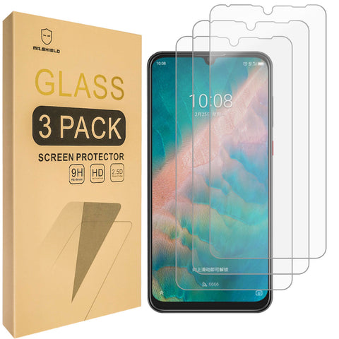 Mr.Shield [3-Pack] Designed For ZTE Blade 10 / Blade 10 Prime [Tempered Glass] [Japan Glass with 9H Hardness] Screen Protector with Lifetime Replacement