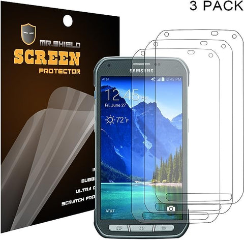 Mr.Shield Designed for Samsung Galaxy S5 Active (G870) Premium Clear [PET] Screen Protector [3 Pack] with Lifetime Replacement