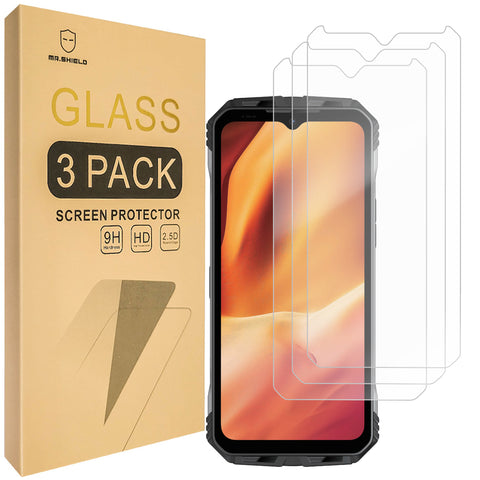 Mr.Shield [3-Pack] Screen Protector For Doogee V Max [Tempered Glass] [Japan Glass with 9H Hardness] Screen Protector with Lifetime Replacement