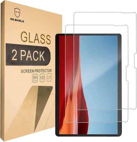 Mr.Shield [2-PACK] Designed For Microsoft Surface Pro 9 2022 / Surface Pro 8 2021 / Surface Pro X (2021&2019), 13 inch [Tempered Glass] [Japan Glass with 9H Hardness] Screen Protector