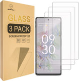 Mr.Shield [3-Pack] Designed For Google Pixel 6a 5G [Tempered Glass] [Japan Glass with 9H Hardness] Screen Protector with Lifetime Replacement