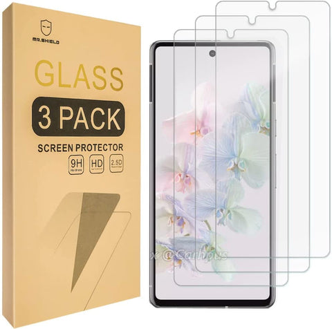 Mr.Shield [3-Pack] Designed For Google Pixel 7a [Tempered Glass] [Japan Glass with 9H Hardness] Screen Protector with Lifetime Replacement