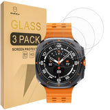 Mr.Shield Screen Protector compatible with Samsung Galaxy Watch Ultra [47mm] LTE [Tempered Glass] [3-PACK] [Japan Glass with 9H Hardness]