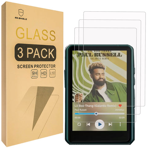 Mr.Shield Screen Protector compatible with HIBY R3PRO II [Tempered Glass] [3-Pack] [Japan Glass with 9H Hardness]