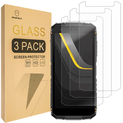 Mr.Shield Screen Protector compatible with DOOGEE Fire 3 Pro [Tempered Glass] [3-PACK] [Japan Glass with 9H Hardness]
