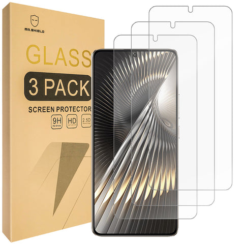 Mr.Shield Screen Protector compatible with Xiaomi Poco F6 / Redmi Turbo 3 [Tempered Glass] [3-PACK] [Japan Glass with 9H Hardness]