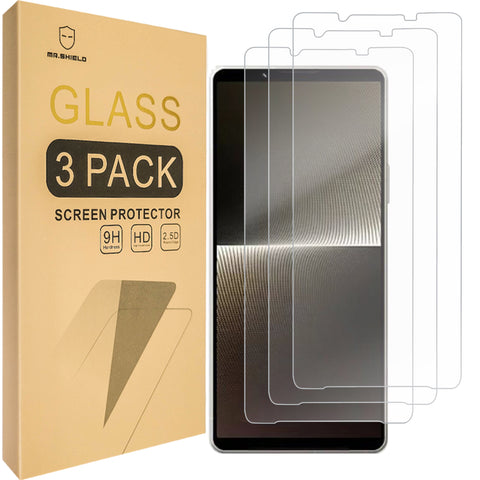 Mr.Shield Screen Protector compatible with Sony Xperia 1 VI (2024) [Tempered Glass] [3-PACK] [Japan Glass with 9H Hardness]