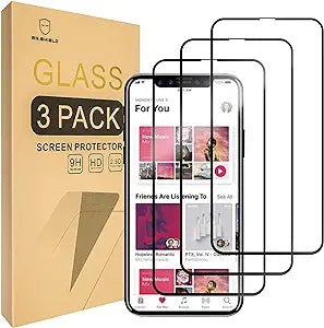 Mr.Shield [3-PACK] Designed For iPhone X/iPhone 10 [Japan Tempered Glass] [9H Hardness] [Full Screen Glue Cover] Screen Protector
