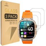 Mr.Shield Screen Protector compatible with JUGEVI, LIGE Ypaddbu, Hvlgmrc ESFOE KACLUT/EIGIIS K57 Pro 1.96”/ ESFOE K57 1.96”Smart Watch [Tempered Glass] [3-PACK] [Japan Glass with 9H Hardness]