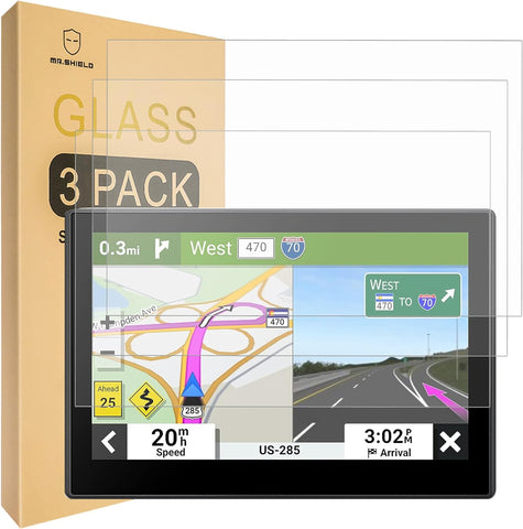Mr.Shield Screen Protector compatible with Garmin Drive 53 [Tempered Glass] [3-PACK] [Japan Glass with 9H Hardness]