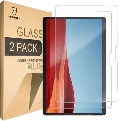 Mr.Shield Screen Protector compatible with Microsoft Surface Pro 10 (2024) [Tempered Glass] [2-PACK] [Japan Glass with 9H Hardness]