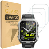 Mr.Shield Screen Protector compatible with Blackview W60 2.01", IOWODO W60 Military Smart Watch [Tempered Glass] [3-PACK] [Japan Glass with 9H Hardness]