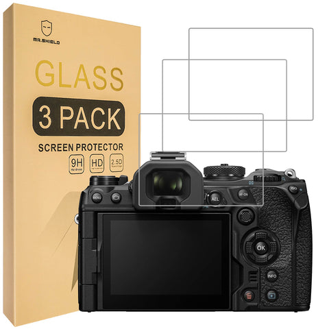 Mr.Shield Screen Protector compatible with Olympus OM SYSTEM OM-1 Mark II / OM-1 [Tempered Glass] [3-PACK] [Japan Glass with 9H Hardness]