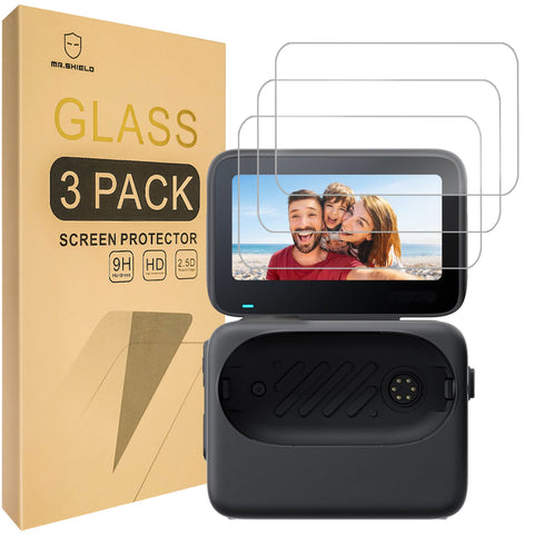 Mr.Shield Screen Protector compatible with Insta360 GO Ultra [Tempered Glass] [3-PACK] [Japan Glass with 9H Hardness]