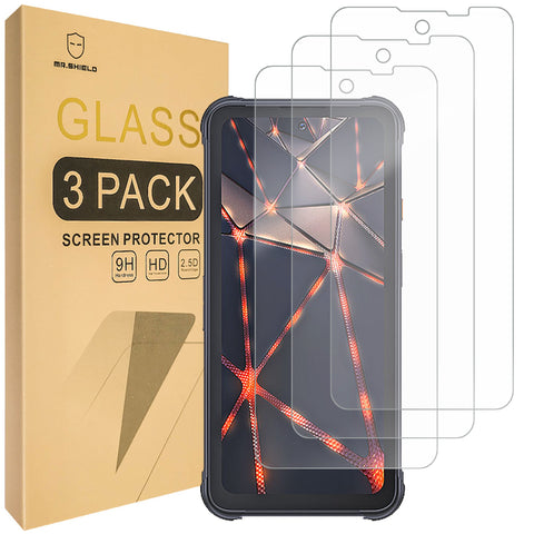 Mr.Shield Screen Protector compatible with Cubot KingKong 8 [Tempered Glass] [3-PACK] [Japan Glass with 9H Hardness]