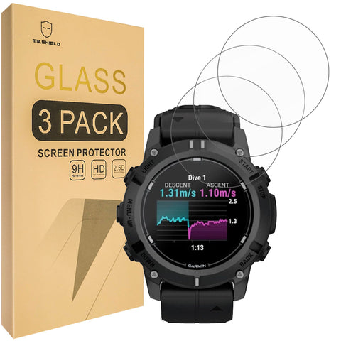 Mr.Shield Screen Protector compatible with Garmin Descent G2 [Tempered Glass] [3-PACK] [Japan Glass with 9H Hardness]