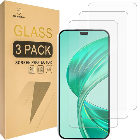 Mr.Shield Screen Protector compatible with Honor X8b [Tempered Glass] [3-PACK] [Japan Glass with 9H Hardness]