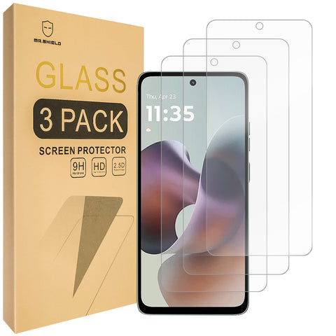 Mr.Shield Screen Protector compatible with Motorola Moto G56 5G [Tempered Glass] [3-Pack] [Japan Glass with 9H Hardness]
