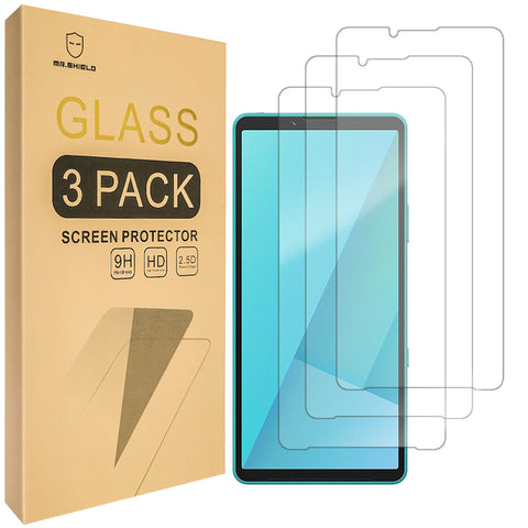 Mr.Shield Screen Protector compatible with Sony Xperia 10 VII [Tempered Glass] [3-PACK] [Japan Glass with 9H Hardness]