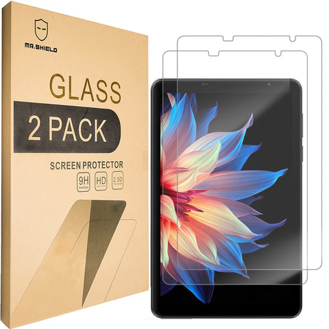 Mr.Shield Screen Protector compatible with Blackview ZENO 1, 8.0 Inch [Tempered Glass] [2-PACK] [Japan Glass with 9H Hardness]
