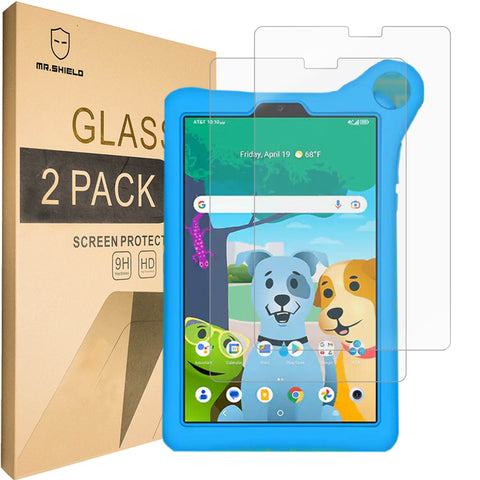 Mr.Shield Screen Protector compatible with AT&T amiGO Jr. Tab [Tempered Glass] [2-PACK] [Japan Glass with 9H Hardness]