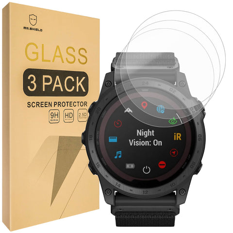 Mr.Shield Screen Protector compatible with Garmin Tactix 7 [Tempered Glass] [3-PACK] [Japan Glass with 9H Hardness]
