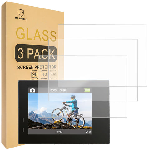Mr.Shield Screen Protector compatible with AKASO Brave 4 [Tempered Glass] [3-PACK] [Japan Glass with 9H Hardness]