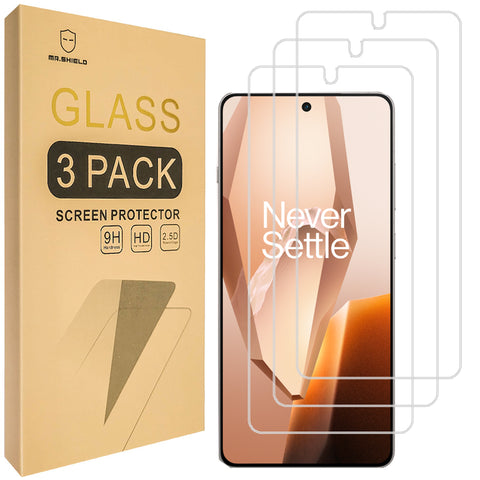 Mr.Shield Screen Protector compatible with OnePlus 13R [Tempered Glass] [3-PACK] [Japan Glass with 9H Hardness]