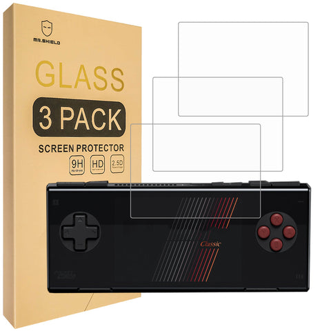 Mr.Shield Screen Protector compatible with AYANEO Pocket MICRO /  Pocket MICRO Classic [3-PACK] [Tempered Glass] [Japan Glass with 9H Hardness]