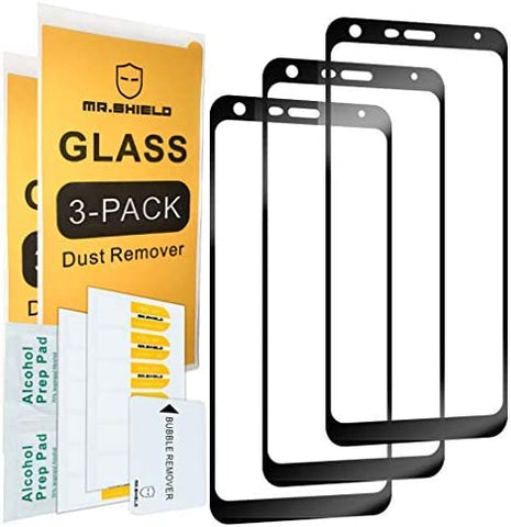 Mr.Shield [3-PACK] Designed For LG Q7 Plus/LG Q7+ [Japan Tempered Glass] [9H Hardness] [Full Cover] Screen Protector with Lifetime Replacement