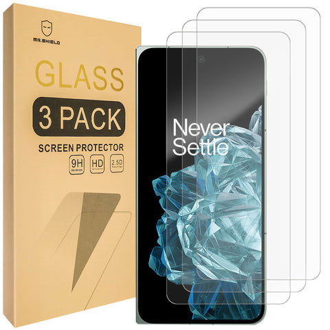 Mr.Shield Screen Protector compatible with OnePlus Open [Not For Original Case Version] [Front Screen ONLY] [Tempered Glass] [3-PACK] [Japan Glass with 9H Hardness]