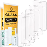 Mr.Shield [5er-Pack] Displayschutzfolie aus gehärtetem Glas für iPhone 6 Plus/iPhone 6S Plus mit lebenslangem Ersatz