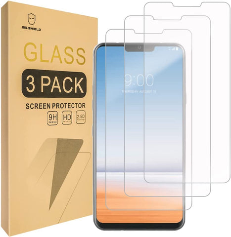 Mr.Shield [3er-Pack] Displayschutzfolie aus gehärtetem Glas für LG G7 ThinQ mit lebenslangem Ersatz
