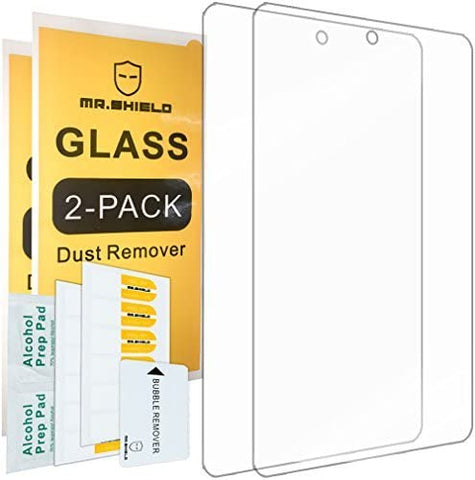[2ER-PACK] – Mr.Shield wurde für das brandneue Fire HD 8 Kids Edition Tablet 8 Zoll (8 Zoll) entwickelt. [Gehärtetes Glas] Displayschutzfolie [0,3 mm ultradünn, 9H-Härte, 2,5D runde Kante] mit lebenslangem Ersatz