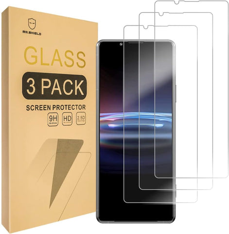 Mr.Shield [3-Pack] Designed For Sony Xperia PRO-I [Tempered Glass] [Japan Glass with 9H Hardness] Screen Protector with Lifetime Replacement